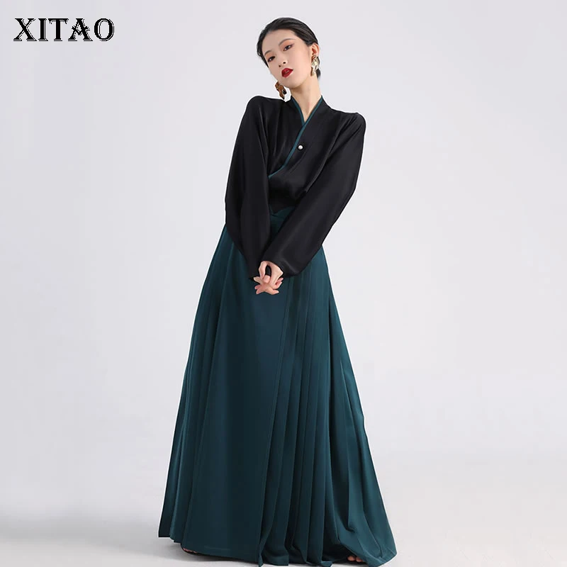 XITAO Two Piece Set Women Fashion Single Breast Full Sleeve Backless Top Elastic Waist Skirt 2022 Spring Elegant WLD6682
XITAO Two Piece Set Women Fashion Single Breast Full Sleeve Backless Top Elastic Waist Skirt 2022 Spring Elegant WLD6682