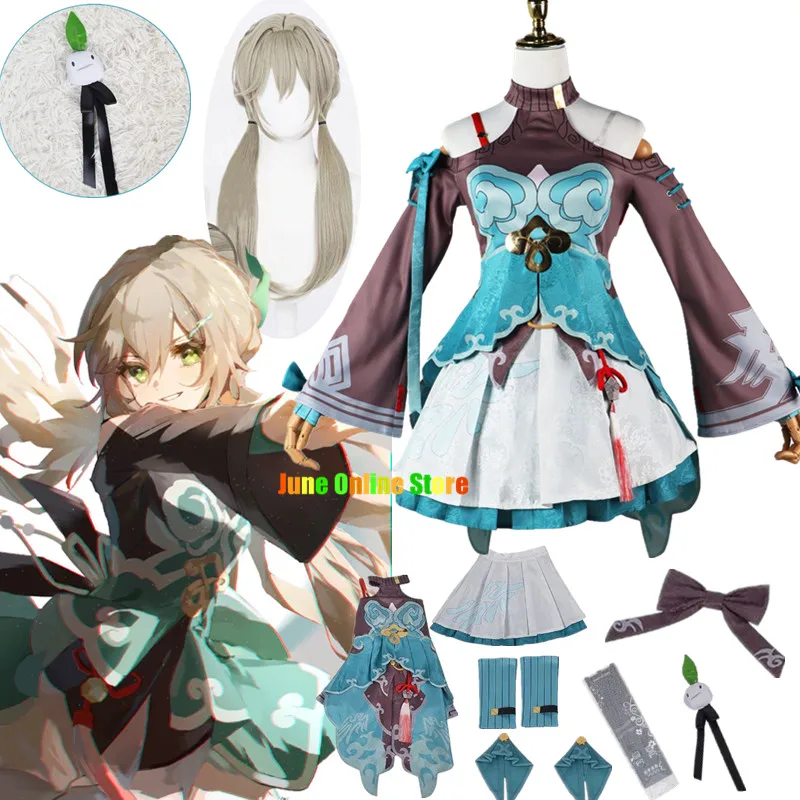 Game Honkai Star Rail Qingque Cosplay Costume Full Set With Accessories Qing Que Heat Resistant Synthetic Cosplay Costume Wig
Game Honkai Star Rail Qingque Cosplay Costume Full Set With Accessories Qing Que Heat Resistant Synthetic Cosplay Costume Wig