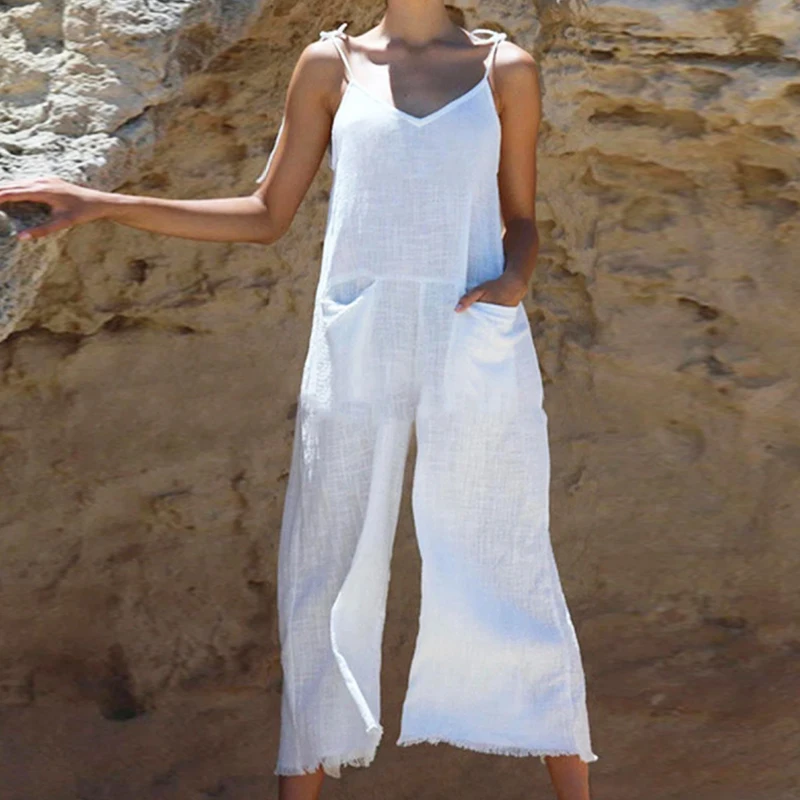 2022 women's summer solid color jumpsuit sexy suspenders sleeveless loose jumpsuit bamboo linen casual jumpsuit
2022 women's summer solid color jumpsuit sexy suspenders sleeveless loose jumpsuit bamboo linen casual jumpsuit