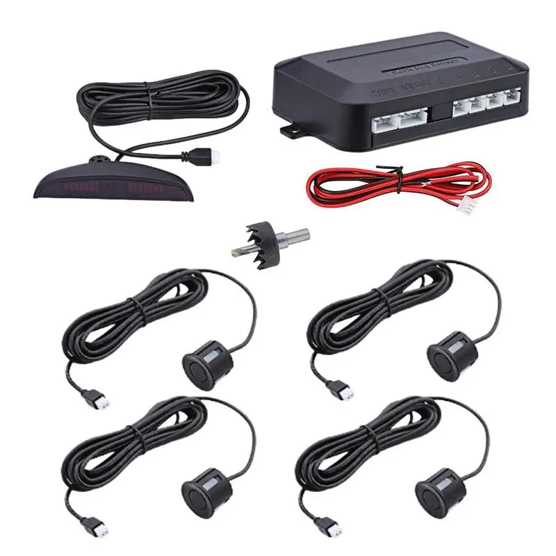 Car Distance Detection Sensor 4 sensors Car Sound Warning System Small Flexible Front and Rear Reversing Radar Kit LED Buzzer
Car Distance Detection Sensor 4 sensors Car Sound Warning System Small Flexible Front and Rear Reversing Radar Kit LED Buzzer