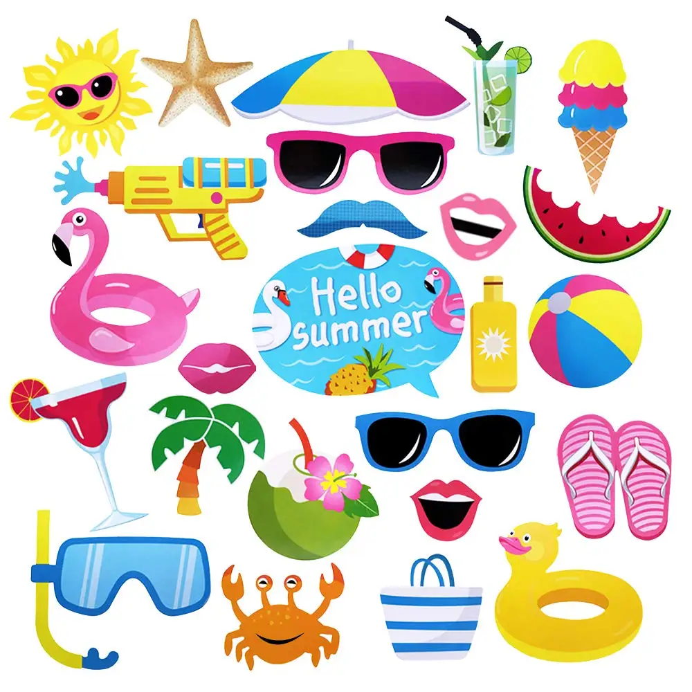 26pcs Pool Photo Booth Props Beach Pool Party Favors Summer Party Photo Props for Baby Shower Birthday Hawaii
26pcs Pool Photo Booth Props Beach Pool Party Favors Summer Party Photo Props for Baby Shower Birthday Hawaii