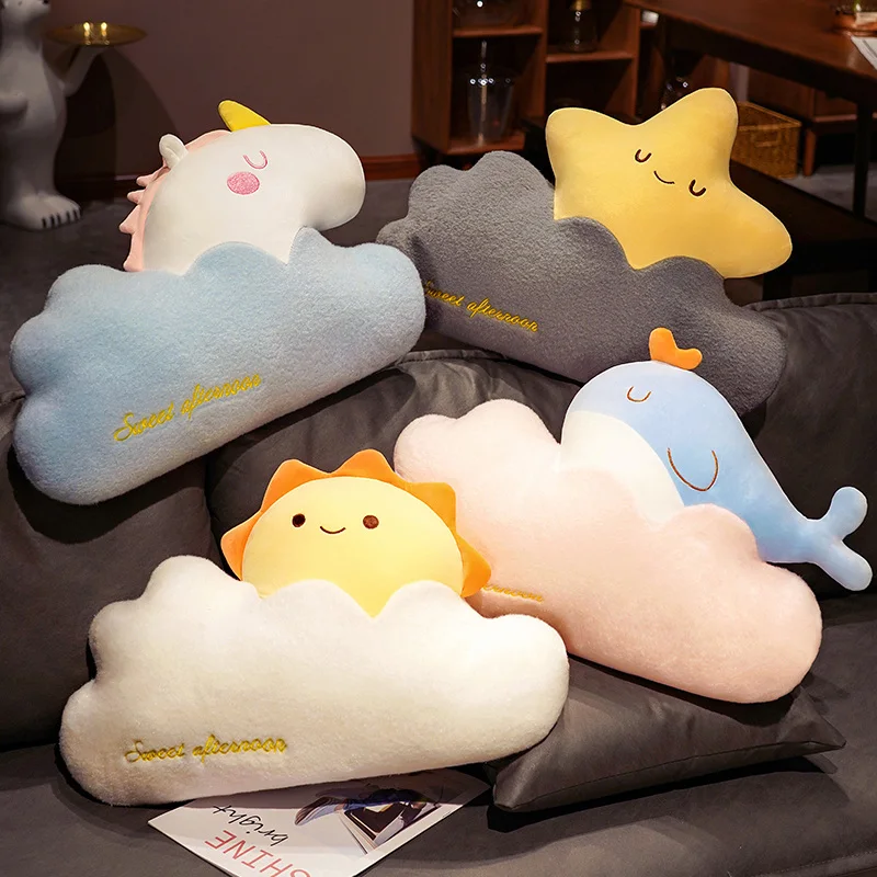 New Arrival Kawaii Cloud With Animals Plush Pillow Stuffed Cartoon Soft Cloud Toy Cushion Grils Home Decor Kids Birthday Gift
New Arrival Kawaii Cloud With Animals Plush Pillow Stuffed Cartoon Soft Cloud Toy Cushion Grils Home Decor Kids Birthday Gift