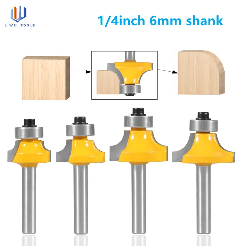 1pc Roundover Router bit 1/4 inch 6mm Shank Milling Cutter Bearing Guide for Wood Edging Woodworking Mill Classical Cutter Bit
1pc Roundover Router bit 1/4 inch 6mm Shank Milling Cutter Bearing Guide for Wood Edging Woodworking Mill Classical Cutter Bit