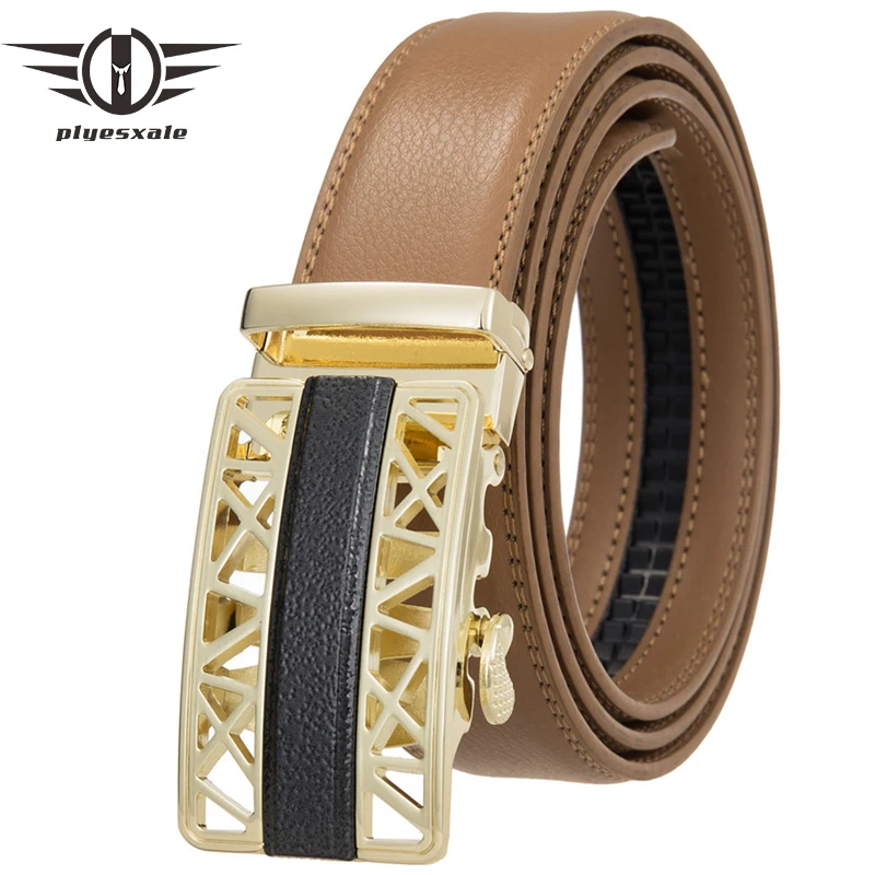 Plyesxale Automatic Buckle Men Belt Genuine Leather Luxury High Quality Fashion Casual Khaki Man Belt Formal Business B1008
Plyesxale Automatic Buckle Men Belt Genuine Leather Luxury High Quality Fashion Casual Khaki Man Belt Formal Business B1008