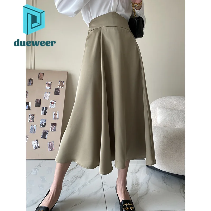DUEWEER Satin Black Midi Skirts for Women 2022 Fashion Pleated Elegant Long Skirt High Waist A Line Vintage College Office Wear
DUEWEER Satin Black Midi Skirts for Women 2022 Fashion Pleated Elegant Long Skirt High Waist A Line Vintage College Office Wear