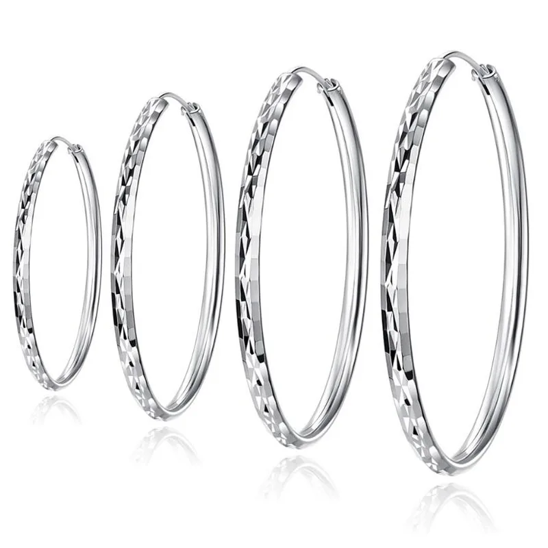 Genuine 925 Sterling Silver Minimalist Geometric Hollow Round Hoop Earrings For Women Wedding Jewelry Gift DA1189
Genuine 925 Sterling Silver Minimalist Geometric Hollow Round Hoop Earrings For Women Wedding Jewelry Gift DA1189