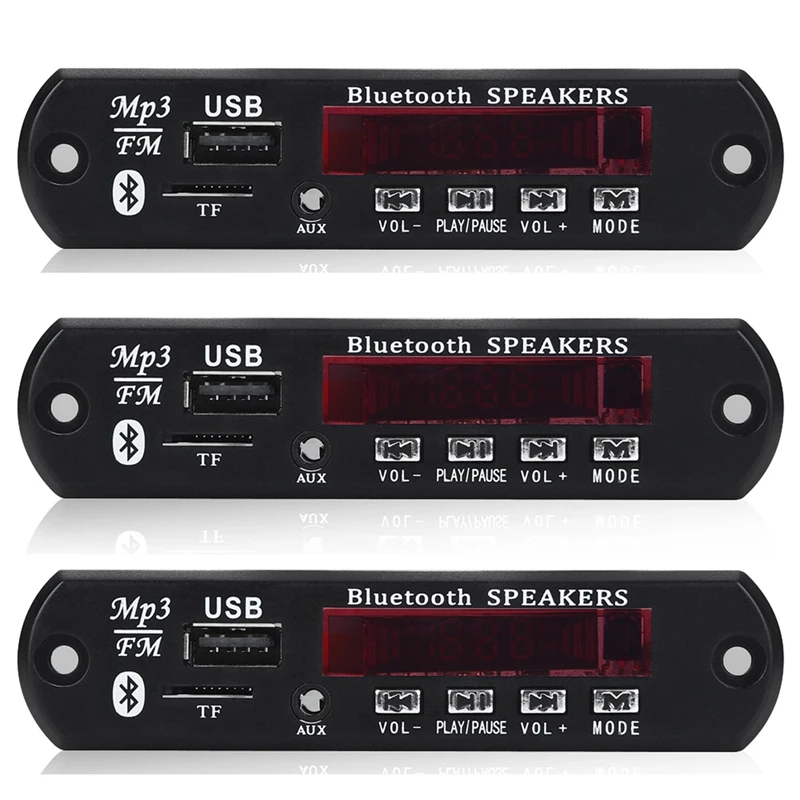 3X Bluetooth 5.0 MP3 Decoder Board DC 5V 12V Car FM Radio Module Support TF USB AUX For Car Phone
3X Bluetooth 5.0 MP3 Decoder Board DC 5V 12V Car FM Radio Module Support TF USB AUX For Car Phone