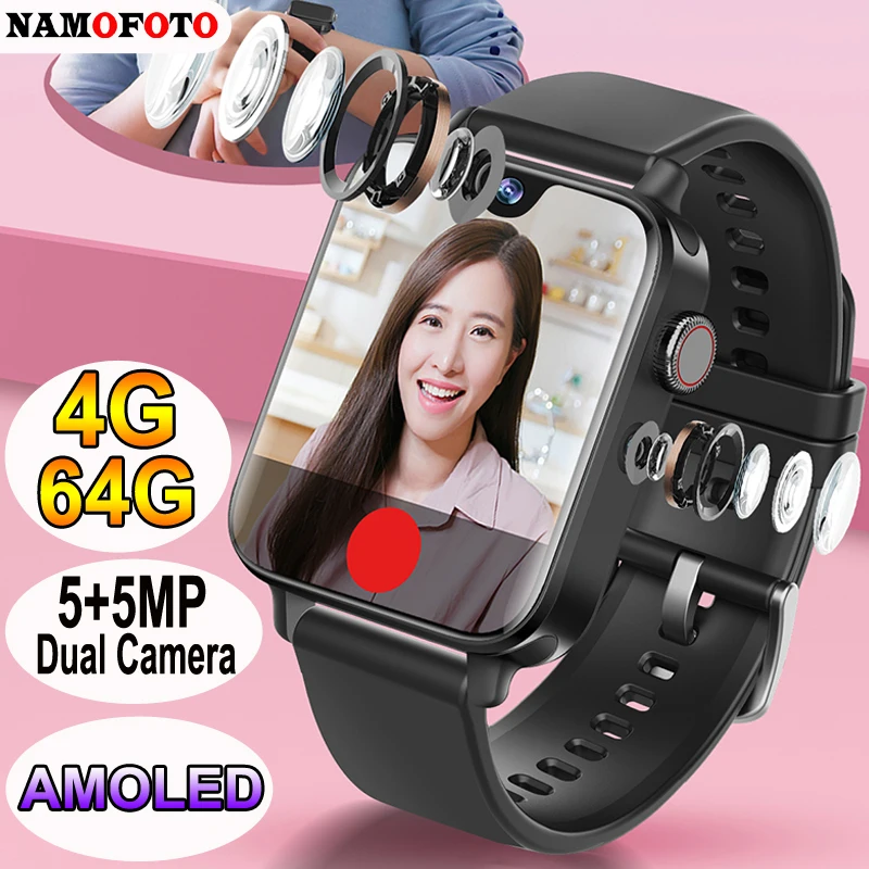 NAMOFOTO I1Pro 4G LTE Smart Watch 4GB 64GB AMOLED Android 8.1 SIM Card Wi-Fi GPS 2 Chips Dual 5MP Cameras Women Men Smartwatch
NAMOFOTO I1Pro 4G LTE Smart Watch 4GB 64GB AMOLED Android 8.1 SIM Card Wi-Fi GPS 2 Chips Dual 5MP Cameras Women Men Smartwatch