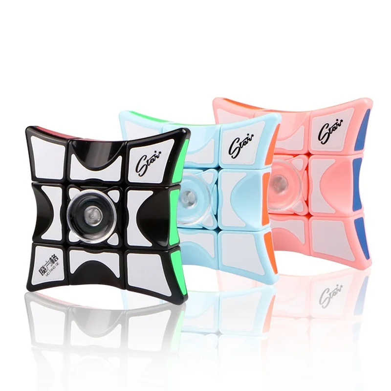 

2in1 Cube Fingertip 133 Puzzle Magic Cube Spinner Wind Fire Gyro Wheel Finger Storage Box Fidget Toys for Anxiety Speed Cube