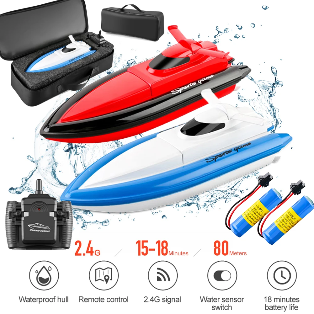 Rechargeable RC Boat High Speed 20km/h 2.4GHz Speedboat 4 Channels Children Electric Remote Control Ship Cars Model Toys for Kid
Rechargeable RC Boat High Speed 20km/h 2.4GHz Speedboat 4 Channels Children Electric Remote Control Ship Cars Model Toys for Kid