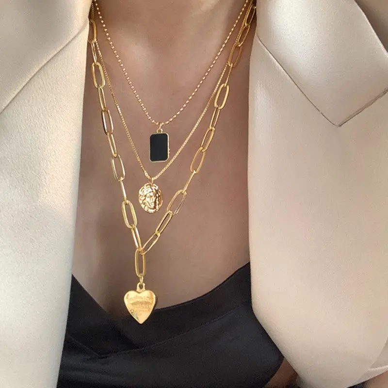 Heart Necklaces Minimalist for Women Clip Chain Love Layered Necklaces 4Pcs/set Paper Necklaces
Heart Necklaces Minimalist for Women Clip Chain Love Layered Necklaces 4Pcs/set Paper Necklaces