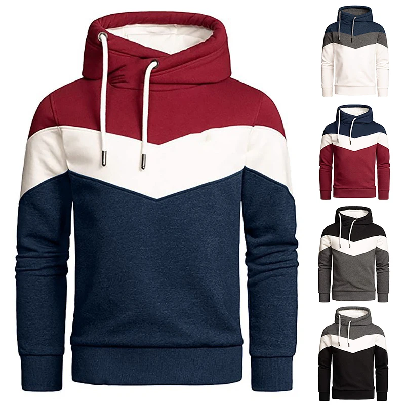 Пуловер мужской с длинным рукавом, теплая кофта, Спортивная Толстовка, базовый свитер с капюшоном, зимний 
Пуловер мужской с длинным рукавом, теплая кофта, Спортивная Толстовка, базовый свитер с капюшоном, зимний