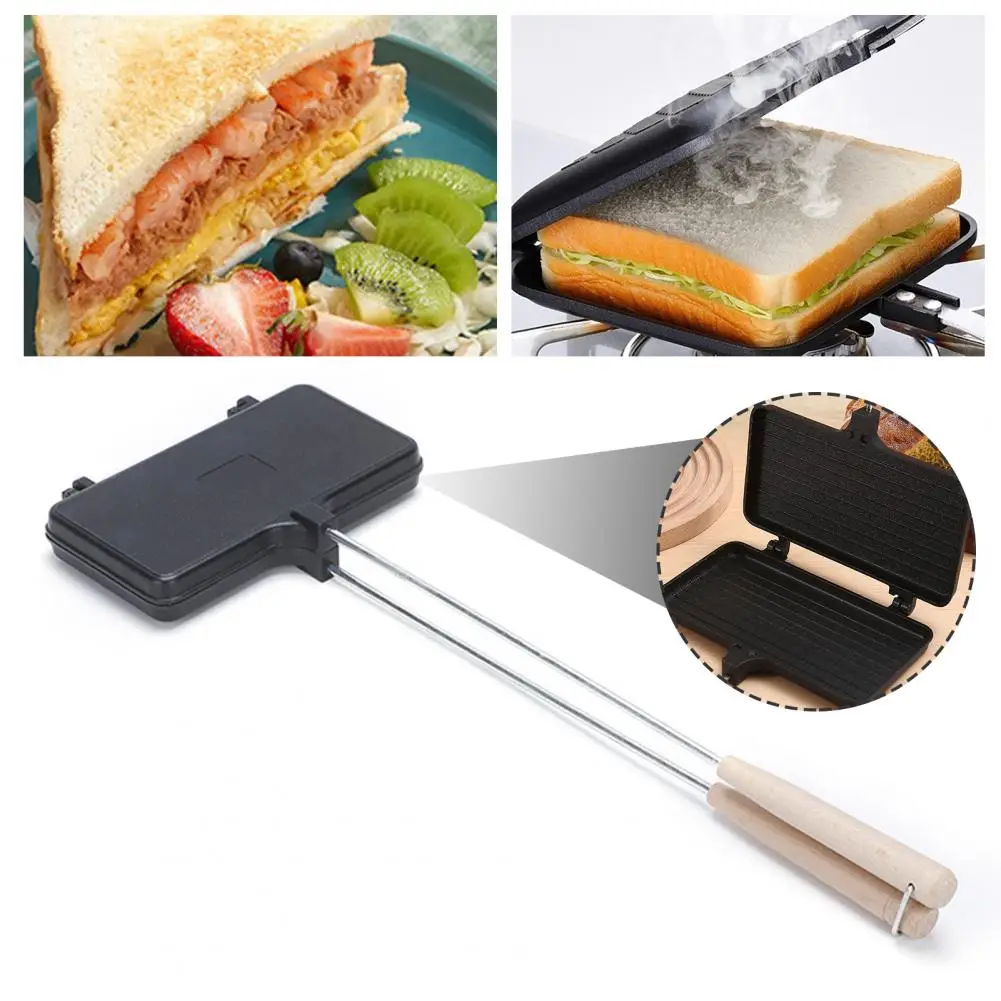 Heat-insulated Handle Sandwich Pan Portable Aluminum Alloy Long Handle Sandwich Double Pie Cooker for Camping Mountain Pie Maker
Heat-insulated Handle Sandwich Pan Portable Aluminum Alloy Long Handle Sandwich Double Pie Cooker for Camping Mountain Pie Maker
