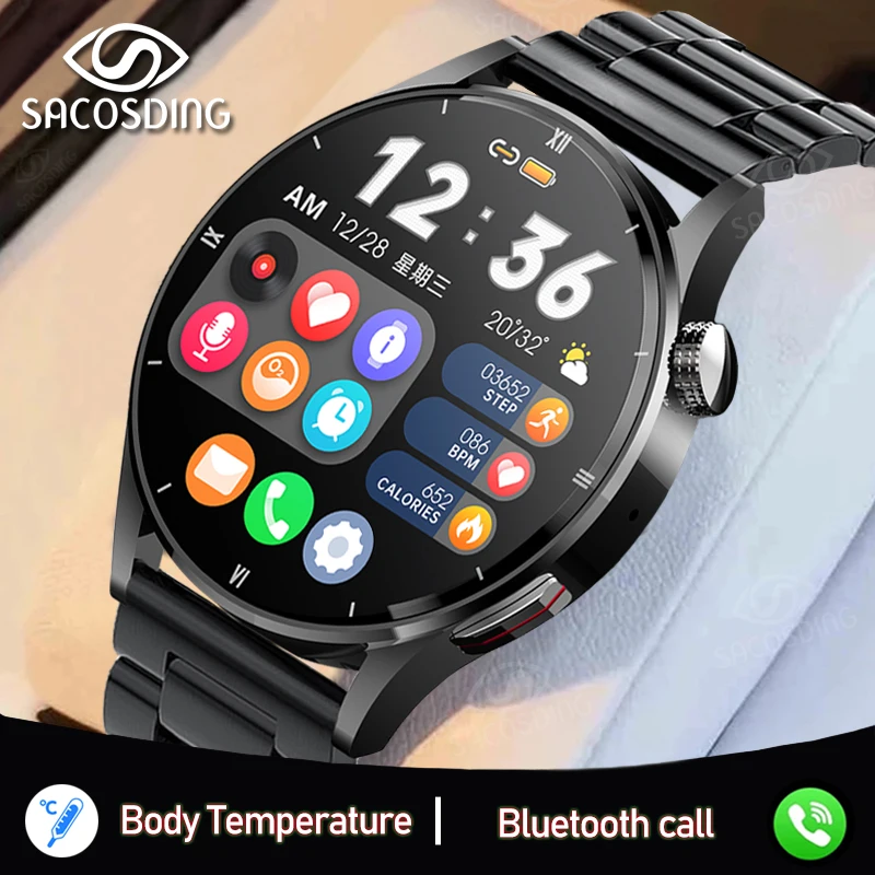 New Body Temperature Smart Watch Men Bluetooth Call Men Watches Heart Rate Monitor Waterproof Sport Smartwatch For Xiaomi Huawei
New Body Temperature Smart Watch Men Bluetooth Call Men Watches Heart Rate Monitor Waterproof Sport Smartwatch For Xiaomi Huawei
