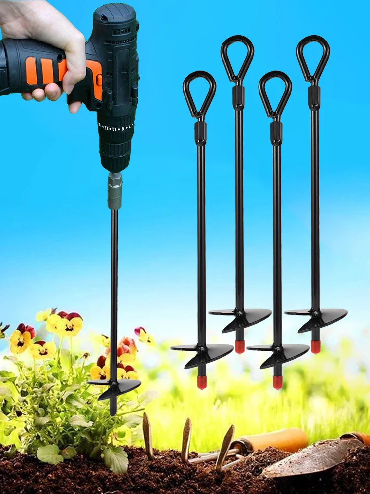 15 Inch Heavy Duty Earth Anchors Carbon Steel Earth Auger Saving Fast Precise Earth Anchor for Shelters Canopies Tents Swing Set
15 Inch Heavy Duty Earth Anchors Carbon Steel Earth Auger Saving Fast Precise Earth Anchor for Shelters Canopies Tents Swing Set