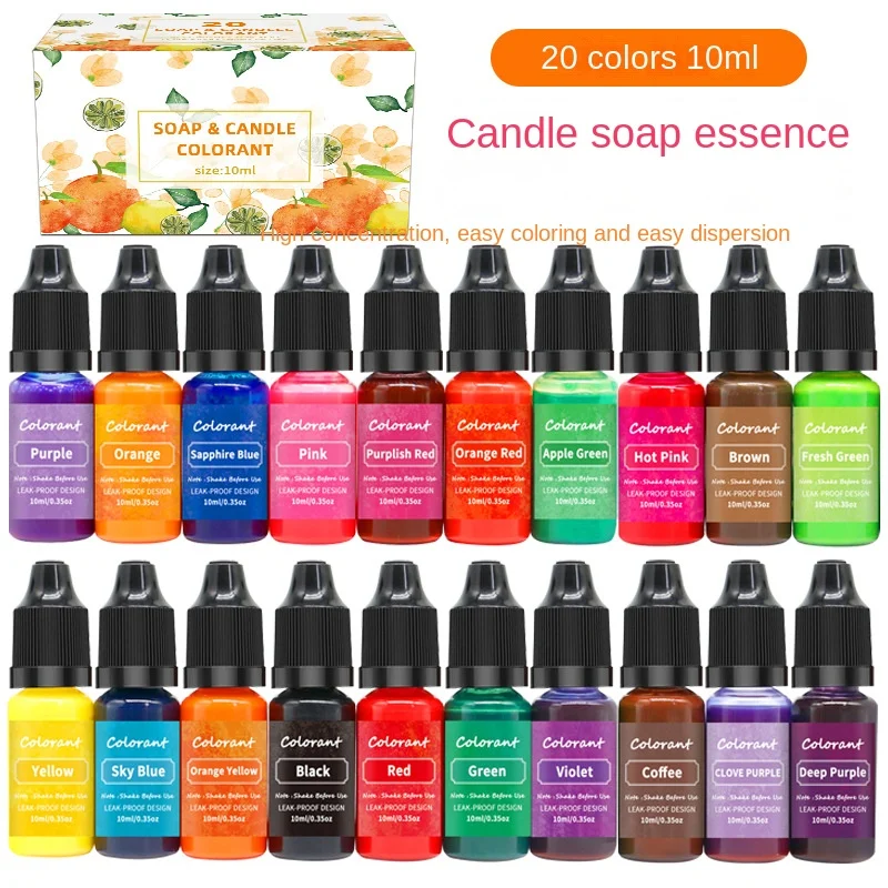 10ml Candle Soap Pigment Liquid Colorant For DIY Candle Soap Resin Coloring Dye Hademade Craft Jewelry Making Supplies
10ml Candle Soap Pigment Liquid Colorant For DIY Candle Soap Resin Coloring Dye Hademade Craft Jewelry Making Supplies
