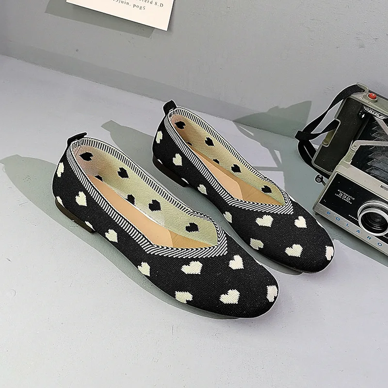 2022 New Spring Autumn Heart-shaped Slip on Loafers Stretch Ballet Flats Round Head Women Casual Breathable Shallow Boat Shoes
2022 New Spring Autumn Heart-shaped Slip on Loafers Stretch Ballet Flats Round Head Women Casual Breathable Shallow Boat Shoes