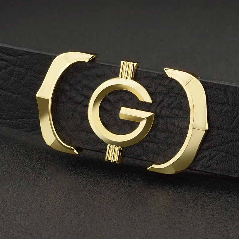 High Quality G letter belt men fashion luxury Waist strap Cowskin genuine leather designer ceinture homme black Casual Waistband
High Quality G letter belt men fashion luxury Waist strap Cowskin genuine leather designer ceinture homme black Casual Waistband