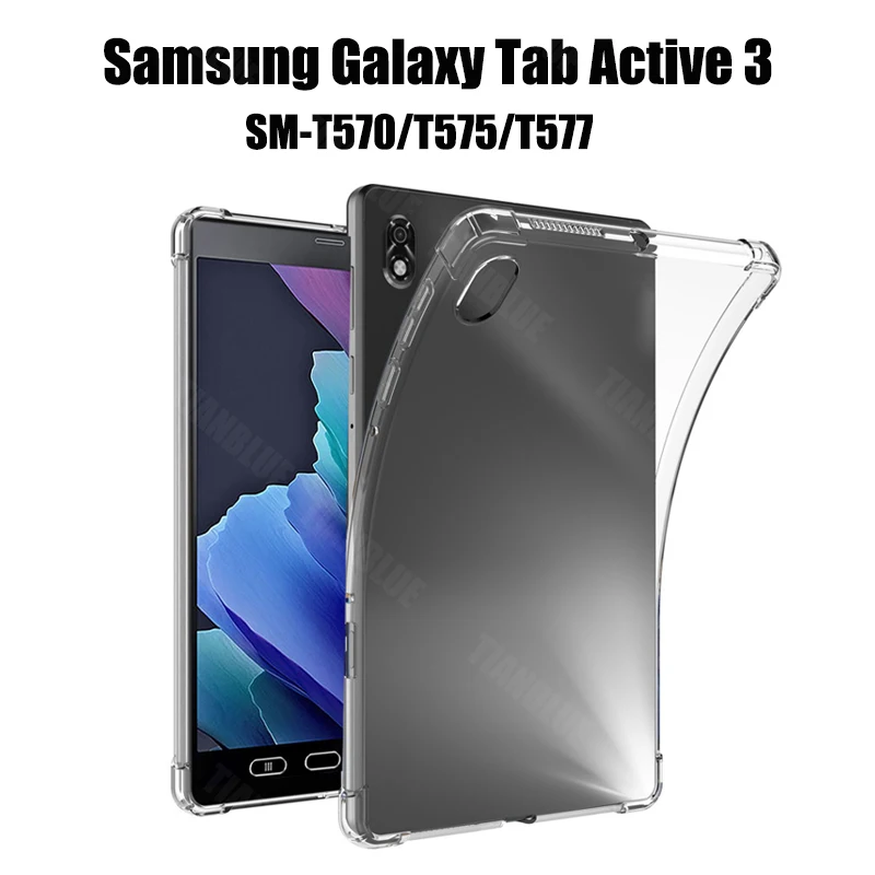 

Прозрачный чехол для планшета Samsung Galaxy Tab Active3, 2020 выпуска, 8 дюймов, SM-T570/T575/T577, прозрачный ультратонкий защитный чехол