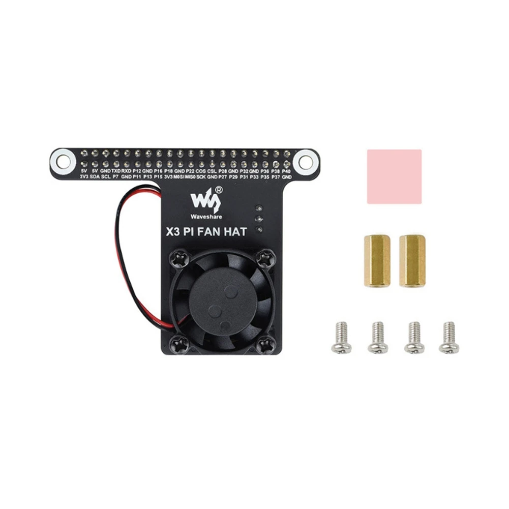 Waveshare X3 Pi Fan HAT for Sunrise X3 Pi Cooling Fan Expansion Board with GPIO Interface Heat Dissipation Fan
Waveshare X3 Pi Fan HAT for Sunrise X3 Pi Cooling Fan Expansion Board with GPIO Interface Heat Dissipation Fan