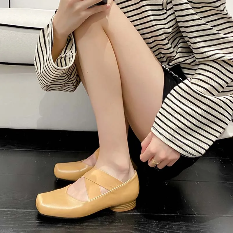 Ladies Pumps Low Heel Shoes For Women Vintage Mary Janes Elasticity Cross Black High Heels Fall Ballet Shoes Sapato Feminino
Ladies Pumps Low Heel Shoes For Women Vintage Mary Janes Elasticity Cross Black High Heels Fall Ballet Shoes Sapato Feminino