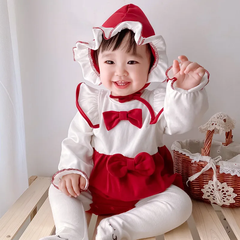 Bodysuit for Newborns Baby Clothes Girl Red Baby Girl Baby Jumpsuit Climbing Clothes Wrapped Buttock Clothes Spring and Autumn
Bodysuit for Newborns Baby Clothes Girl Red Baby Girl Baby Jumpsuit Climbing Clothes Wrapped Buttock Clothes Spring and Autumn