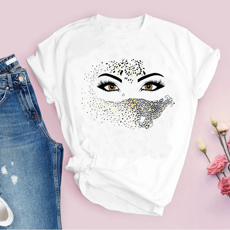 Women T Shirt Make Up Funny New Eye Eyelash Cartoon Summer Fashion Lady Print Flower T-shirt Stylish Top Tshirts
Women T Shirt Make Up Funny New Eye Eyelash Cartoon Summer Fashion Lady Print Flower T-shirt Stylish Top Tshirts