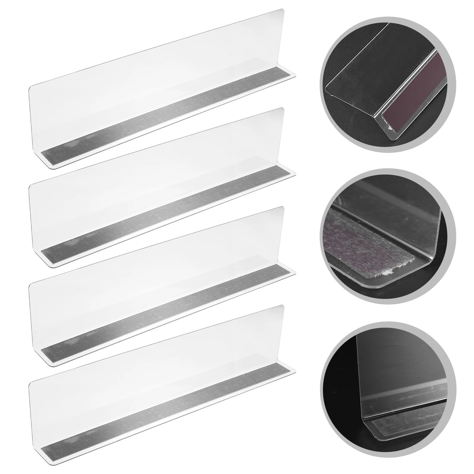 4 Pcs Plastic Storage Shelves Shelf Divider Commodity Clapboards Dividers Stores PVC Side Splitter Goods Separators
4 Pcs Plastic Storage Shelves Shelf Divider Commodity Clapboards Dividers Stores PVC Side Splitter Goods Separators