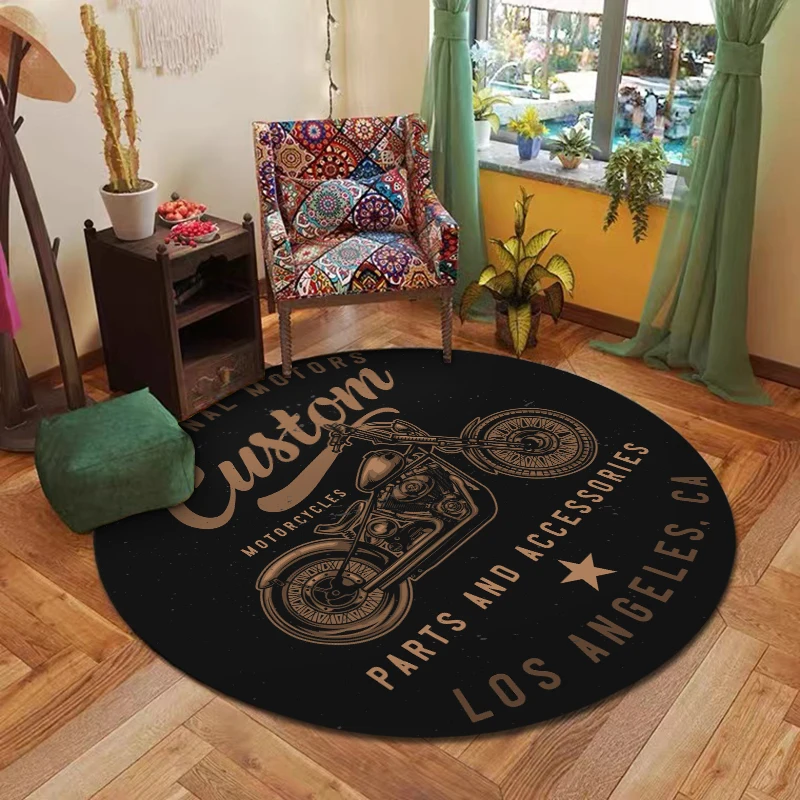 Motorcycle Club Round Rugs for Bedroom Decoration Mats Area Mat for Livingroom Home Decor Chair Mat Door Circular Carpet Mat Pad
Motorcycle Club Round Rugs for Bedroom Decoration Mats Area Mat for Livingroom Home Decor Chair Mat Door Circular Carpet Mat Pad