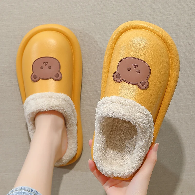 ASIFN Winter Women Cotton Slippers Couple Waterproof Soft Plush Cute Bear Indoor Home Household Keep Warm Fur Slippers for Men
ASIFN Winter Women Cotton Slippers Couple Waterproof Soft Plush Cute Bear Indoor Home Household Keep Warm Fur Slippers for Men