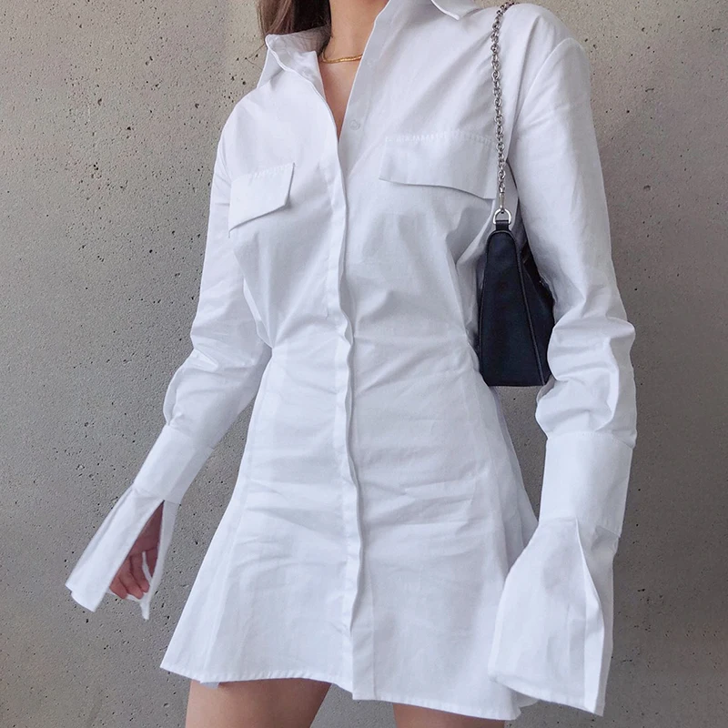 ROCKMOREEuropean And American-StyleinsStyle Fitted Waist Figure Flattering Shirt Dress for Women Temperament Wild Slim FitaShort
ROCKMOREEuropean And American-StyleinsStyle Fitted Waist Figure Flattering Shirt Dress for Women Temperament Wild Slim FitaShort