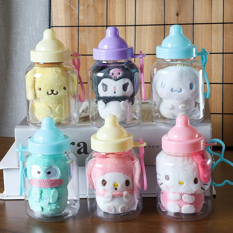 Креативный брелок Sanrio с бутылочкой для кормления, плюшевые куклы Hello Kitty Cinnamoroll, милые аниме Мультяшные плюшевые куклы, декоративная игрушка, подарок
Креативный брелок Sanrio с бутылочкой для кормления, плюшевые куклы Hello Kitty Cinnamoroll, милые аниме Мультяшные плюшевые куклы, декоративная игрушка, подарок