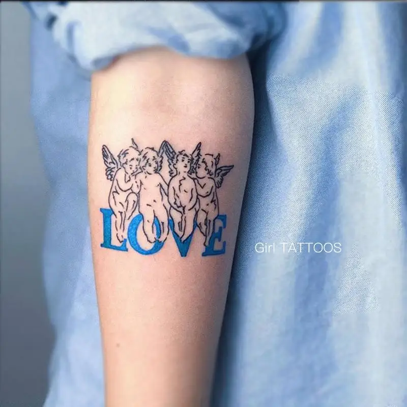 Cupid LOVE Tattoos Waterproof Long-Lasting Fake Tattoo for Woman Men Clavicle Arm Tattoo Temporary Tattoos Art Tattoo Sticker
Cupid LOVE Tattoos Waterproof Long-Lasting Fake Tattoo for Woman Men Clavicle Arm Tattoo Temporary Tattoos Art Tattoo Sticker