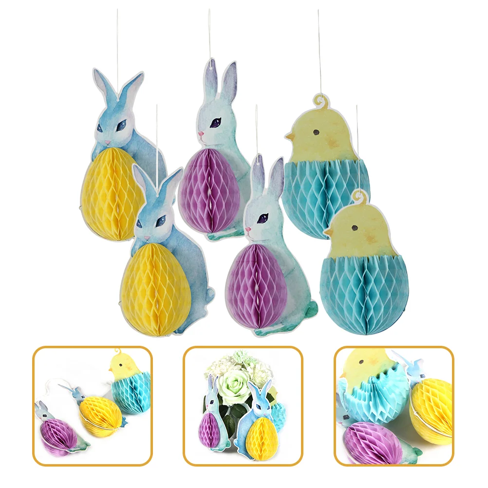 Honeycomb Easter Hanging Ornament Paper Bunny Decor Rabbit Egg Tissue Cutouts Decorations Party Pom Chick Pendants Ceiling 3D
Honeycomb Easter Hanging Ornament Paper Bunny Decor Rabbit Egg Tissue Cutouts Decorations Party Pom Chick Pendants Ceiling 3D