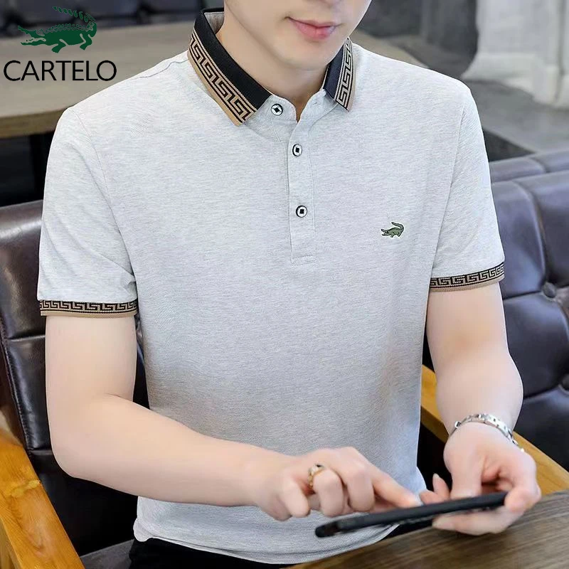 CARTELO Brand Clothing Men Short Sleeve POLO Shirt Turn-Down Collar Embroidery Stitching Casual Business Bottoming Shirt T-Shirt 
CARTELO Brand Clothing Men Short Sleeve POLO Shirt Turn-Down Collar Embroidery Stitching Casual Business Bottoming Shirt T-Shirt