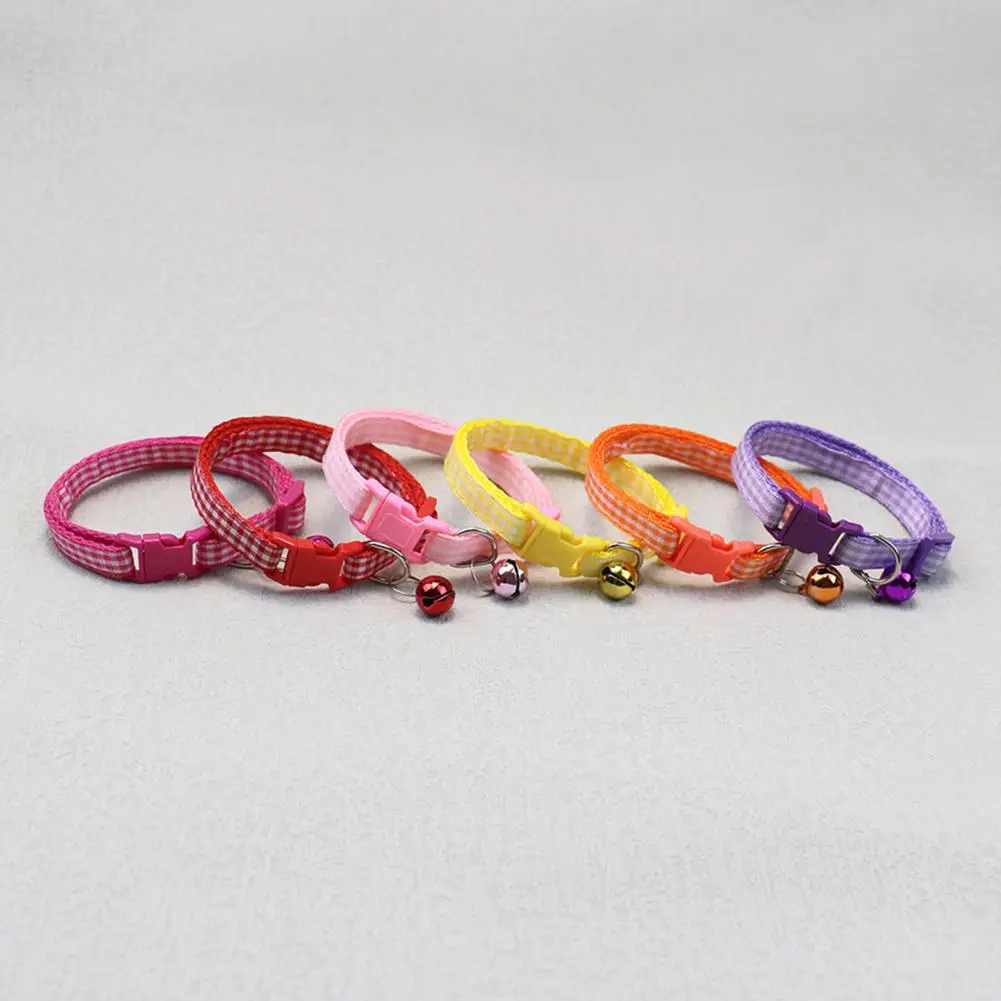Pet Collar Plaid Multiple Colors Vibrant Buckle Bells Small Dog Cat Regular Collar with Bell Neck Adjustable Pet Accessories
Pet Collar Plaid Multiple Colors Vibrant Buckle Bells Small Dog Cat Regular Collar with Bell Neck Adjustable Pet Accessories