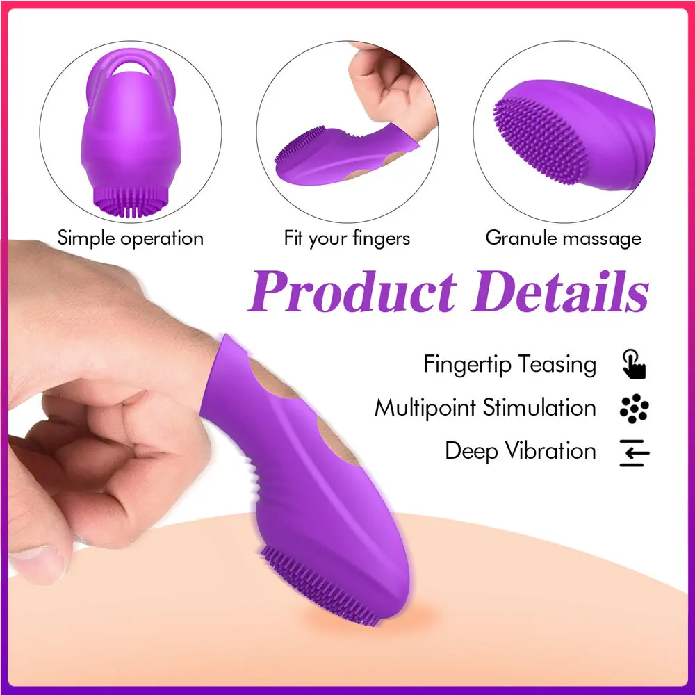 

Вибратор на палец, массажер для точки G и оргазма, Стимулятор клитора, женские вибраторы для мастурбации, взрослые