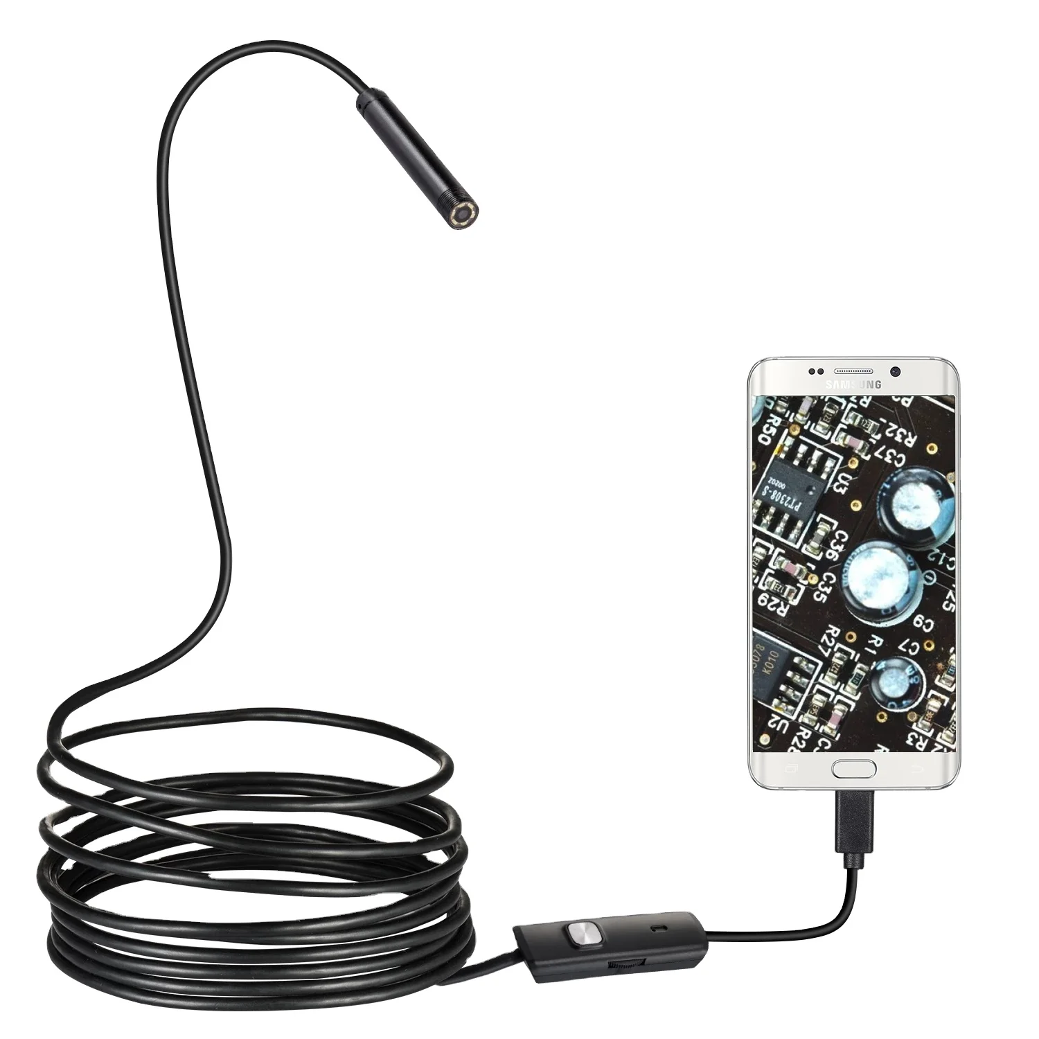 5.5mm 2m Android Endoscope Camera IP67 Waterproof Support OTG&UVC Smartphone HD Snake Mini Usb Endoscope For Car/PCBDetection
5.5mm 2m Android Endoscope Camera IP67 Waterproof Support OTG&UVC Smartphone HD Snake Mini Usb Endoscope For Car/PCBDetection