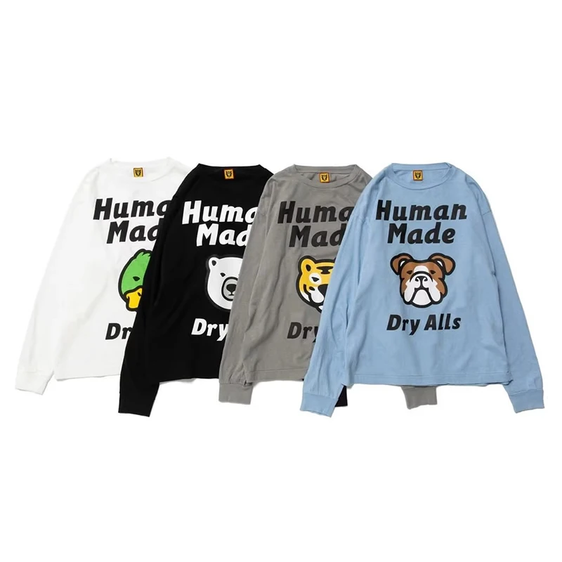 HUMAN MADE Unisex Cartoon Animal Print Long-Sleeve T-Shirt for Casual Spring and Autumn Base Layer Tops
HUMAN MADE Unisex Cartoon Animal Print Long-Sleeve T-Shirt for Casual Spring and Autumn Base Layer Tops