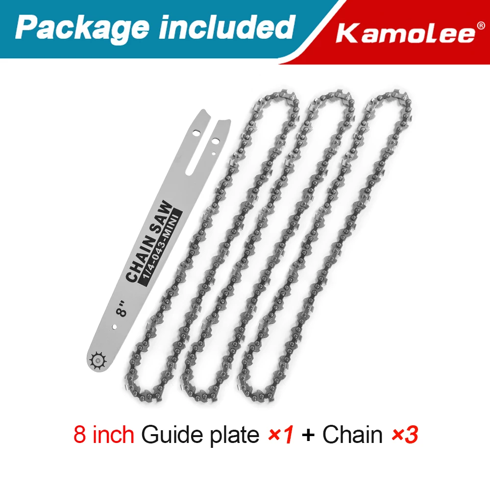 Kamolee 6-дюймовая/8-дюймовая направляющая для электрической пилы/аксессуары для цепей, высокая прочность и высокая твердость, детали инструментов для ручной пилы
Kamolee 6-дюймовая/8-дюймовая направляющая для электрической пилы/аксессуары для цепей, высокая прочность и высокая твердость, детали инструментов для ручной пилы