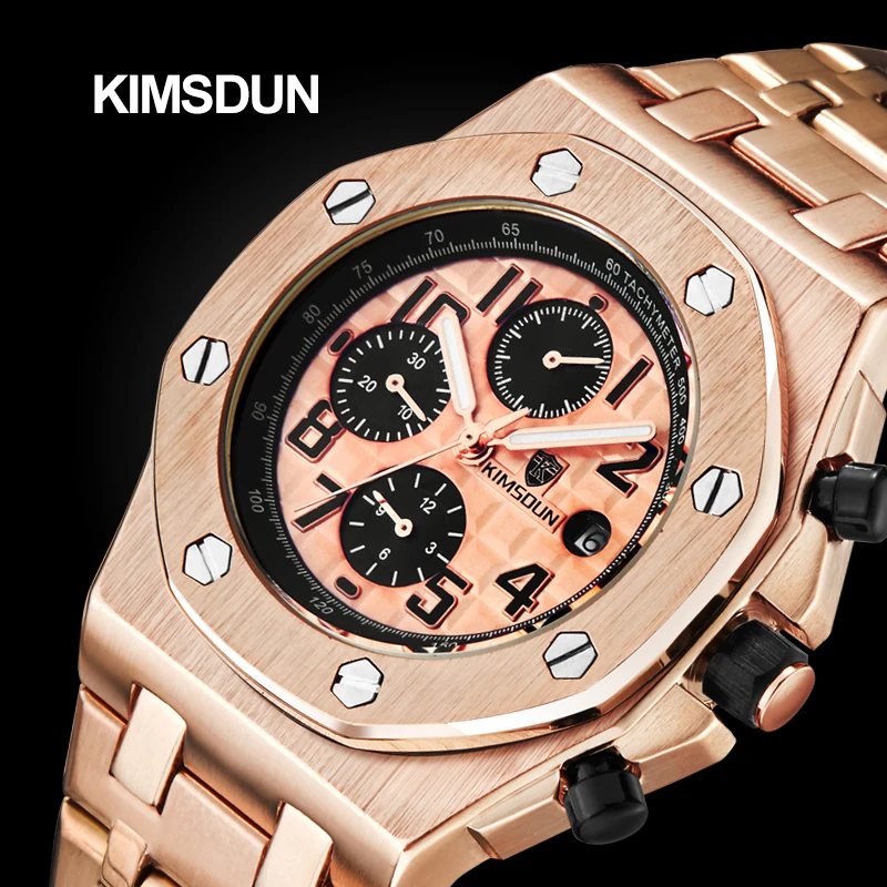 KIMSDUN-Men stainless steel watch fashion with three-eye multi-function waterproof casual business trendy male mechanical watch
KIMSDUN-Men stainless steel watch fashion with three-eye multi-function waterproof casual business trendy male mechanical watch