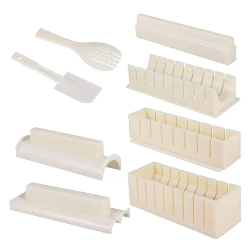 10pcs/set Sushi Making Kit 5 in 1 Multifunction Rice Roll Mold Maker DIY Home Kitchen Supplies 367A
10pcs/set Sushi Making Kit 5 in 1 Multifunction Rice Roll Mold Maker DIY Home Kitchen Supplies 367A
