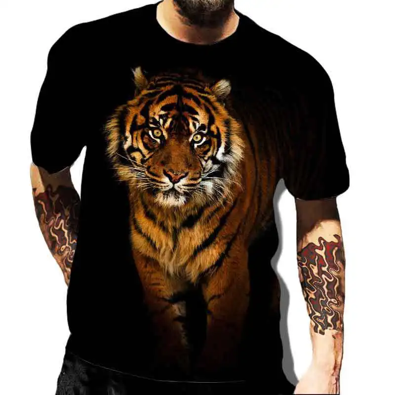 Y2k Graphic Animal Tiger Lion Oversize T-shirt For Men Black Rock 3D Printed Summer Short Sleeve Top T Shirt MAN Tee
Y2k Graphic Animal Tiger Lion Oversize T-shirt For Men Black Rock 3D Printed Summer Short Sleeve Top T Shirt MAN Tee