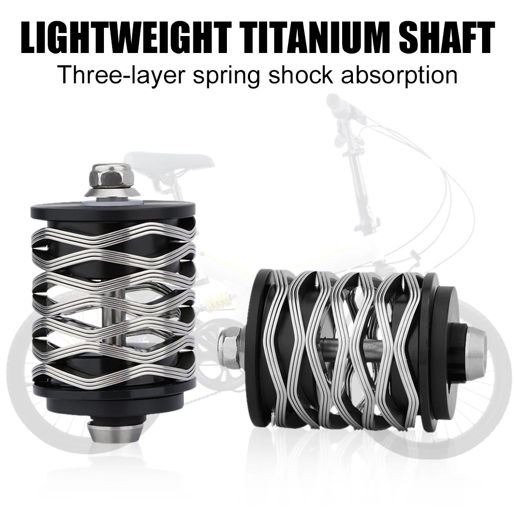 Folding Bicycle Rear Shock Absorber Double Ring Axle Metal Spring Rear Shock Absorber For Brompton Spring Suspension Equipment
Folding Bicycle Rear Shock Absorber Double Ring Axle Metal Spring Rear Shock Absorber For Brompton Spring Suspension Equipment