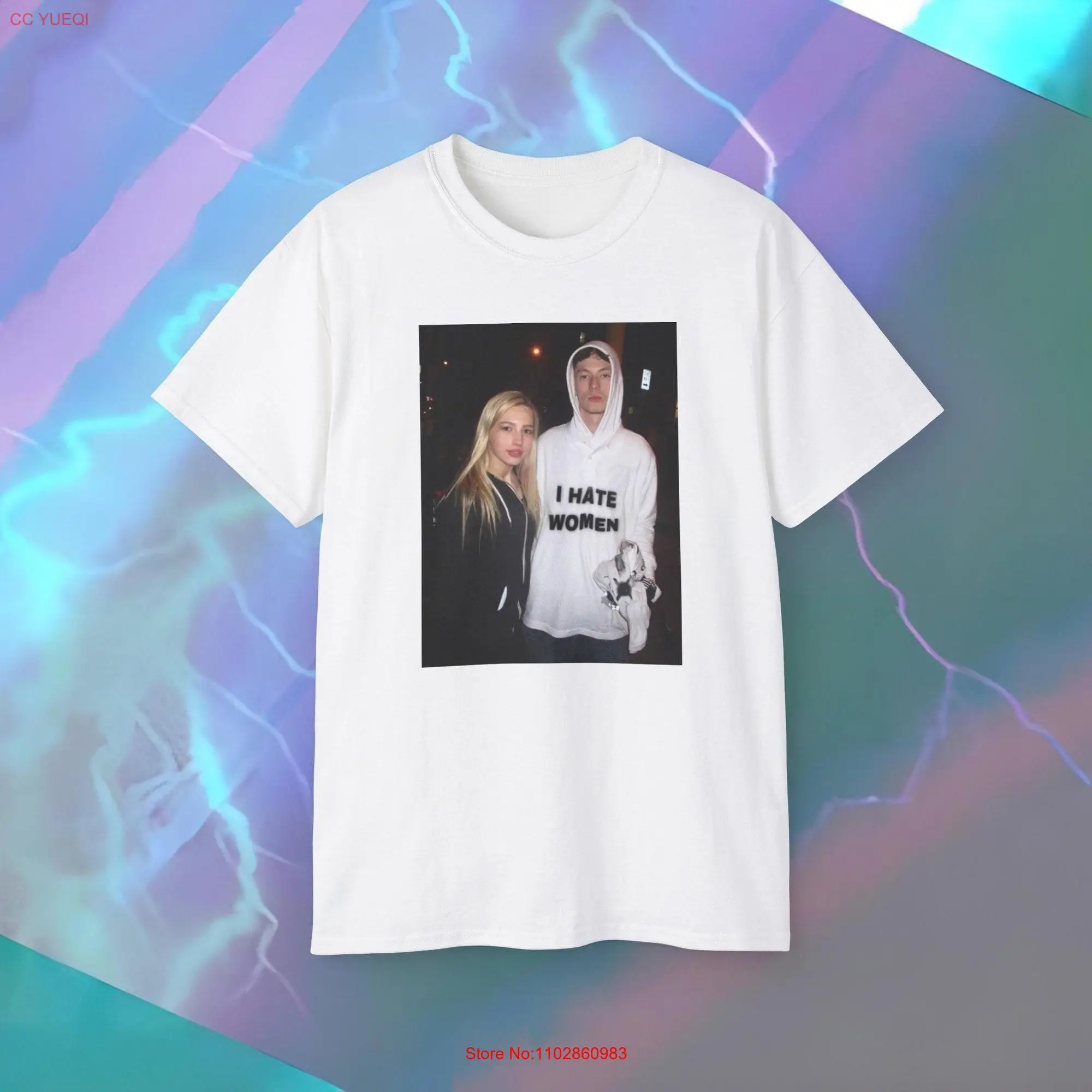 Женская Винтажная Футболка Bladee I hate с длинным или коротким рукавом в стиле 90-х