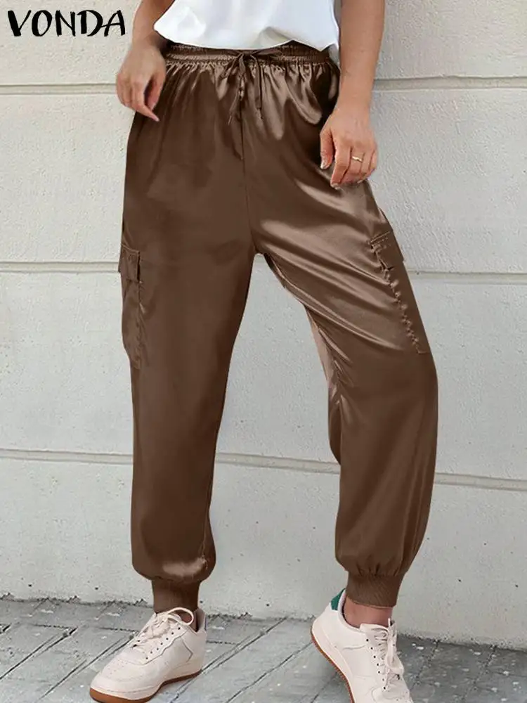 VONDA Women Causal Pants High Waist Long Trousers Sweatpants Pantalon Oversized Bottoms Turnip Sexy Elastic Waist Sport Palazzo
VONDA Women Causal Pants High Waist Long Trousers Sweatpants Pantalon Oversized Bottoms Turnip Sexy Elastic Waist Sport Palazzo