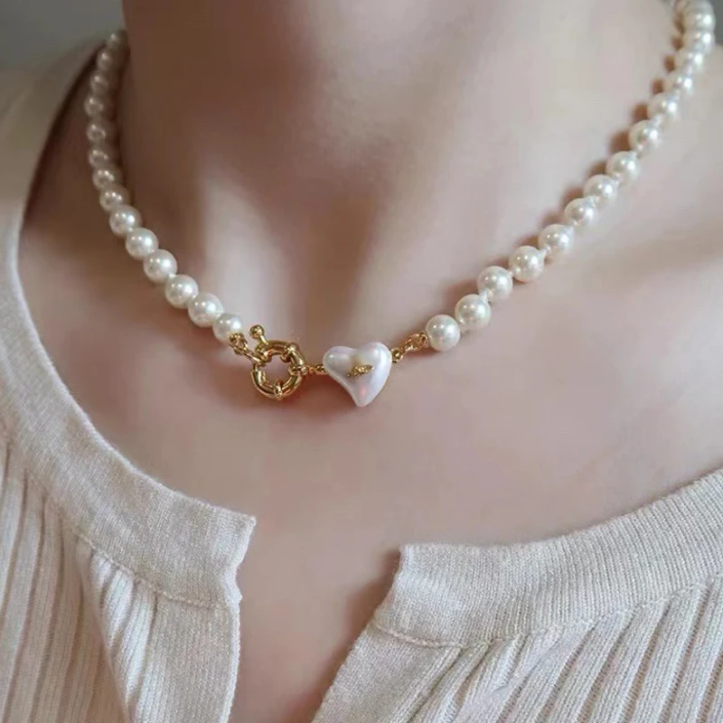 Fashion Necklace For Women's Pearl Necklace Y2k Accessories Choker Heart Pendant Necklace Luxury Jewelry For Women's 2023 Trendy
Fashion Necklace For Women's Pearl Necklace Y2k Accessories Choker Heart Pendant Necklace Luxury Jewelry For Women's 2023 Trendy