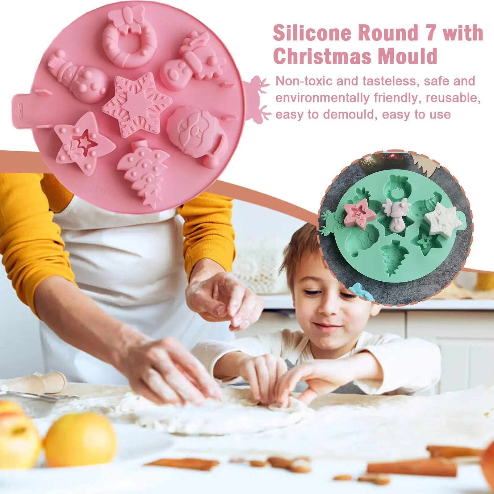 New Christmas Silicone Bakeware Santa Claus DIY Cake Mold For Baking Jelly Pudding Desserts Snowman For Kitchen Mold Cake Tool
New Christmas Silicone Bakeware Santa Claus DIY Cake Mold For Baking Jelly Pudding Desserts Snowman For Kitchen Mold Cake Tool