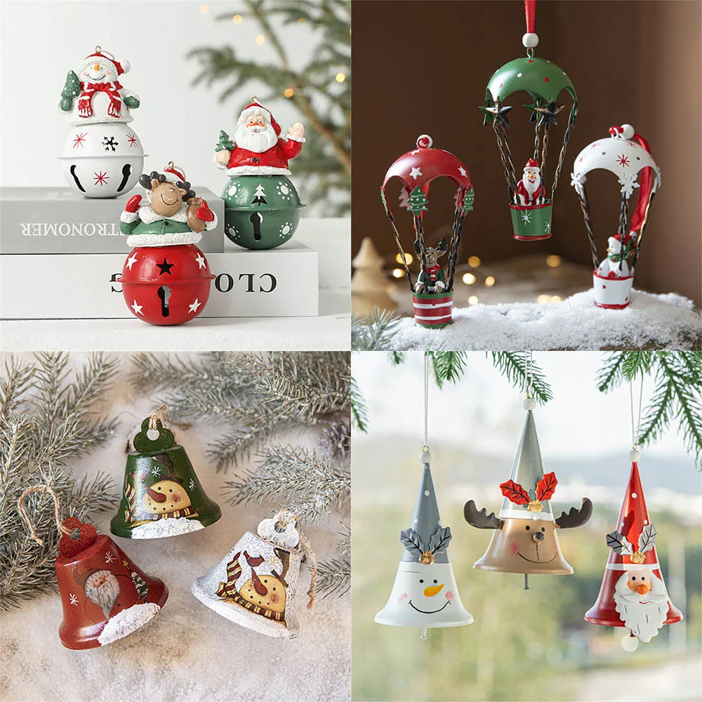 Novelty Painted Christmas Bell Tree Decoration Exquisite Iron Art Ornament Xmas Party Hanging Pendant Home Decor Navidad Gifts
Novelty Painted Christmas Bell Tree Decoration Exquisite Iron Art Ornament Xmas Party Hanging Pendant Home Decor Navidad Gifts