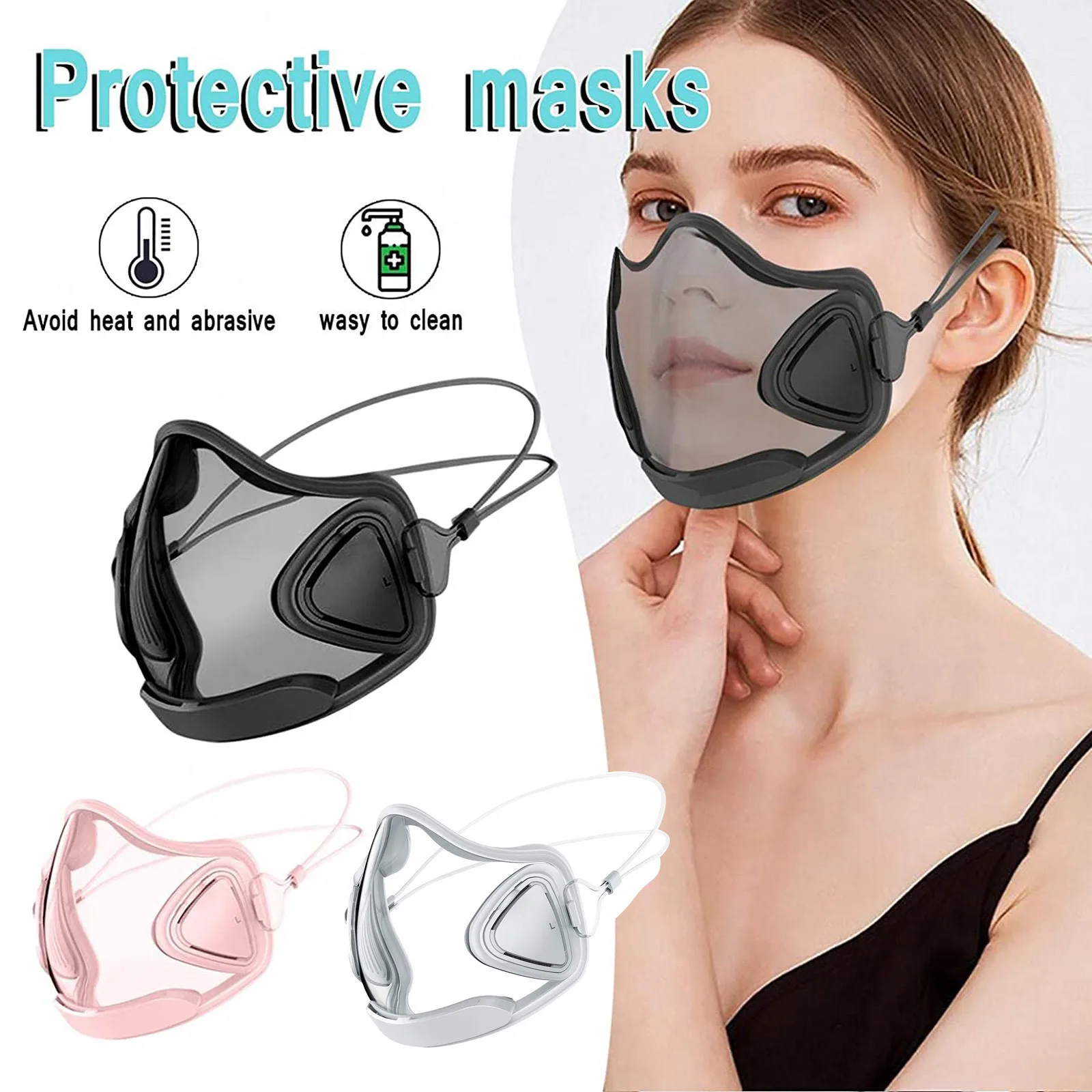 1pc Anti Fog Transparent Masks Face Shield For Adult Dustproof Mouth Cap Reusable Washable Clear Transparent Protective Mask
1pc Anti Fog Transparent Masks Face Shield For Adult Dustproof Mouth Cap Reusable Washable Clear Transparent Protective Mask